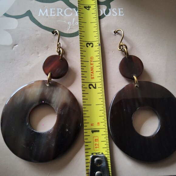 Art Glass Pendant Necklace/Mercy House Horn Halo earrings - Picture 9 of 13